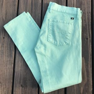 Lucky Brand teal skinny ankle pant